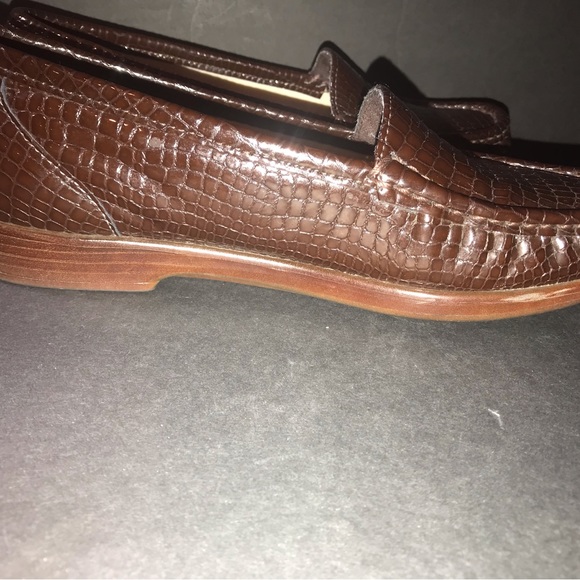 Texas SAS Simplify Tripad Comfort Loafers Shoes Brown Croc Womens Size 7 US - Picture 5 of 14